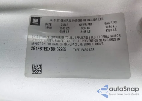 2011 Chevrolet Camaro 1Lt z USA, uszkodzony, nr VIN 2G1FB1EDXB9132285